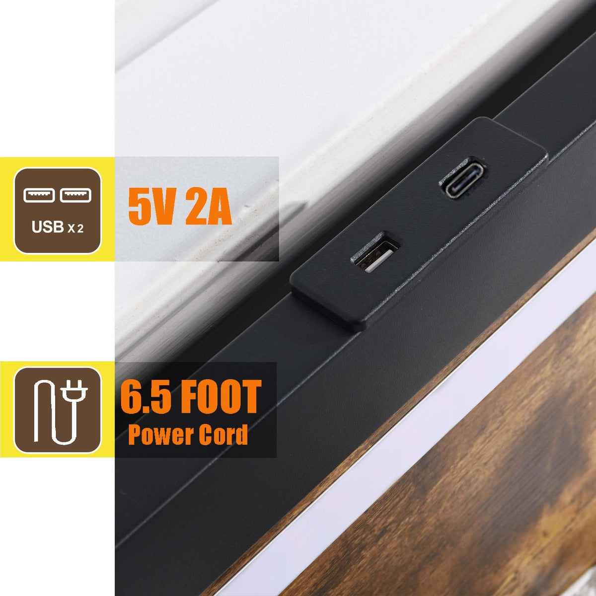 King Size Wood Bed Frame with 4 Storage Drawers A8580