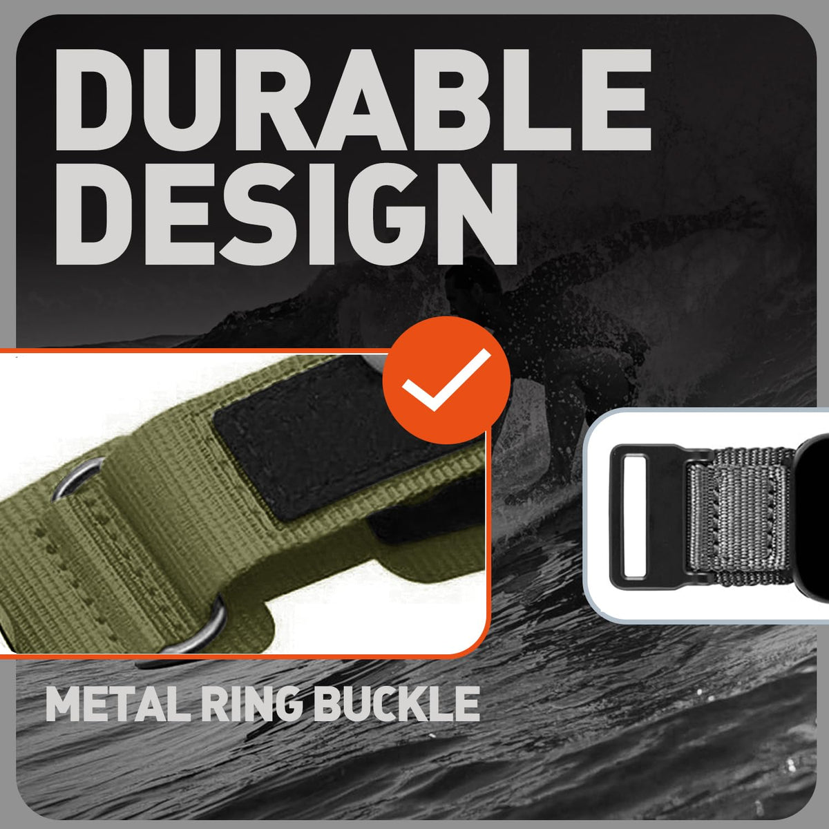 Nylon Sports Strap with Woven Design G60488