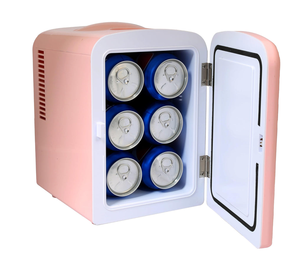 Mini Portable Compact Personal Fridge, 4 Liter Capacity, Pink H939326
