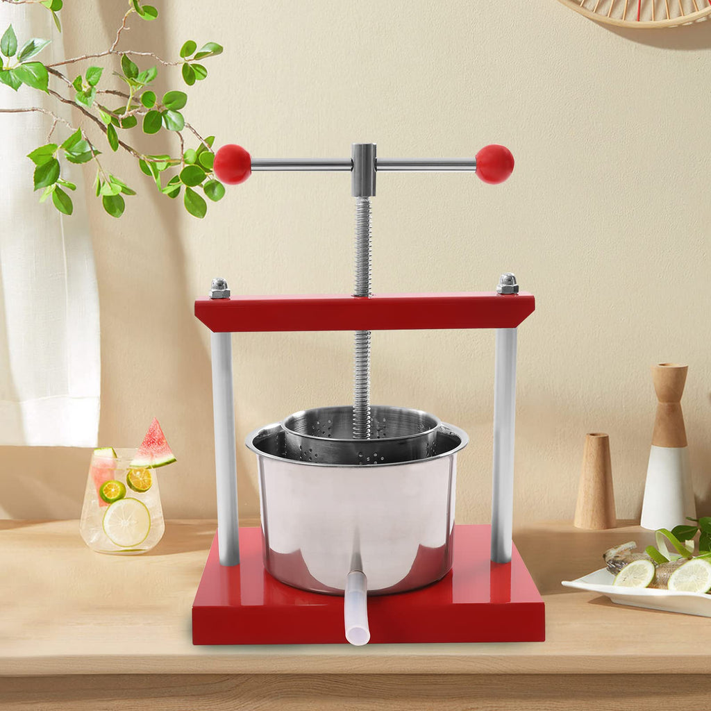 1.6 Gal Stainless Steel Manual Fruit Wine Press H58577