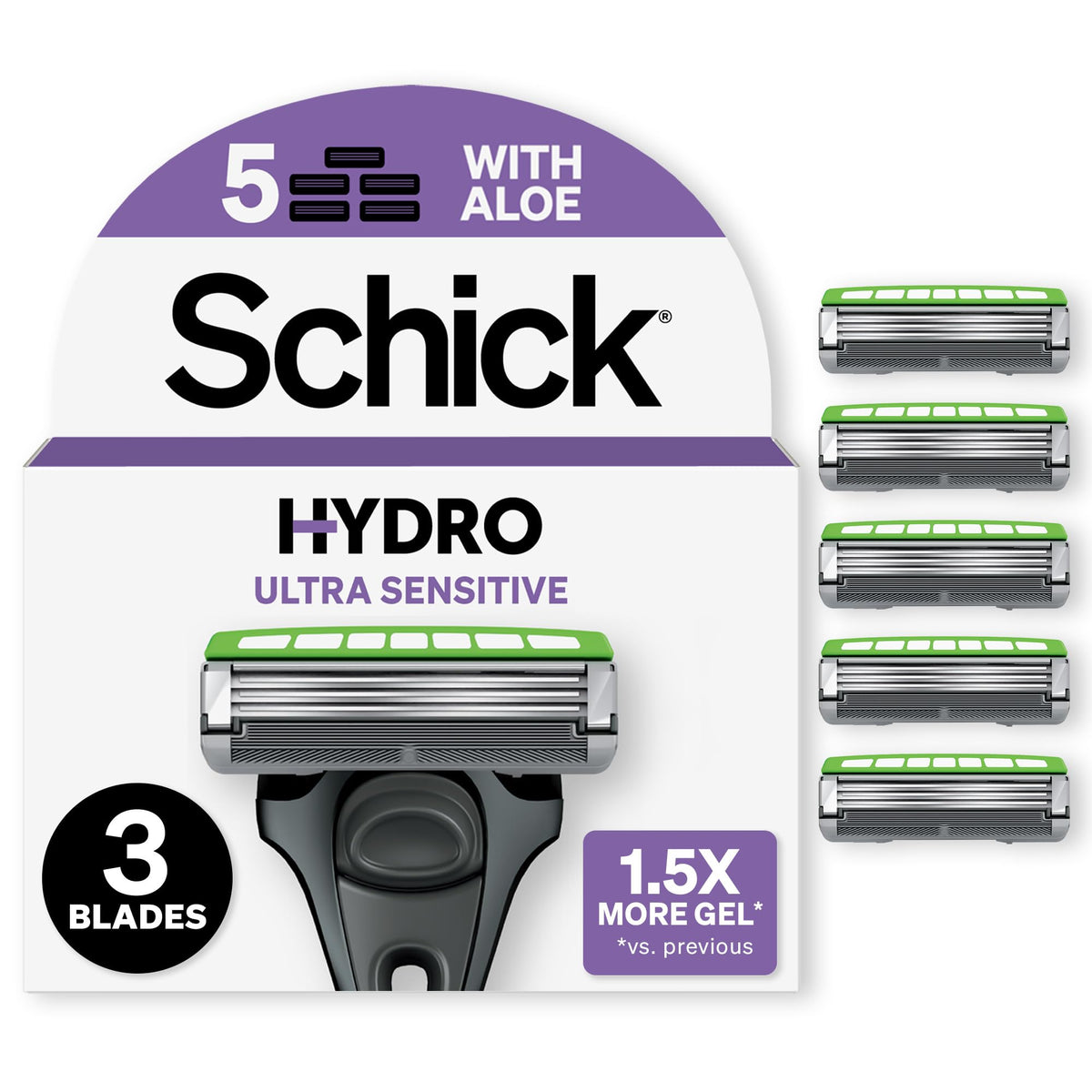 3-Blade Sensitive Razor Refills 5 ct I489931