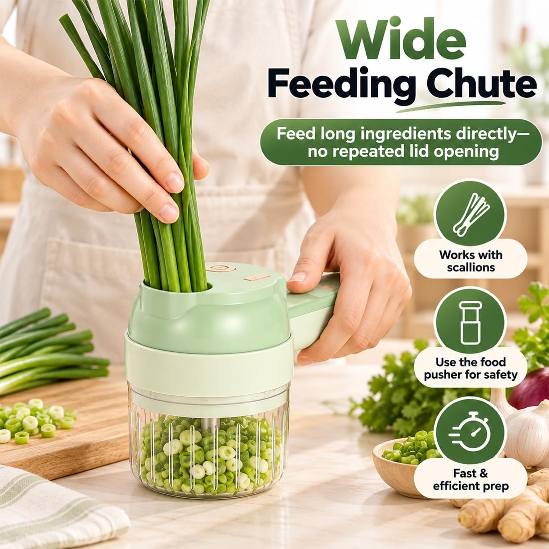 4 in 1 Wireless Electric Vegetable Chopper Q836320