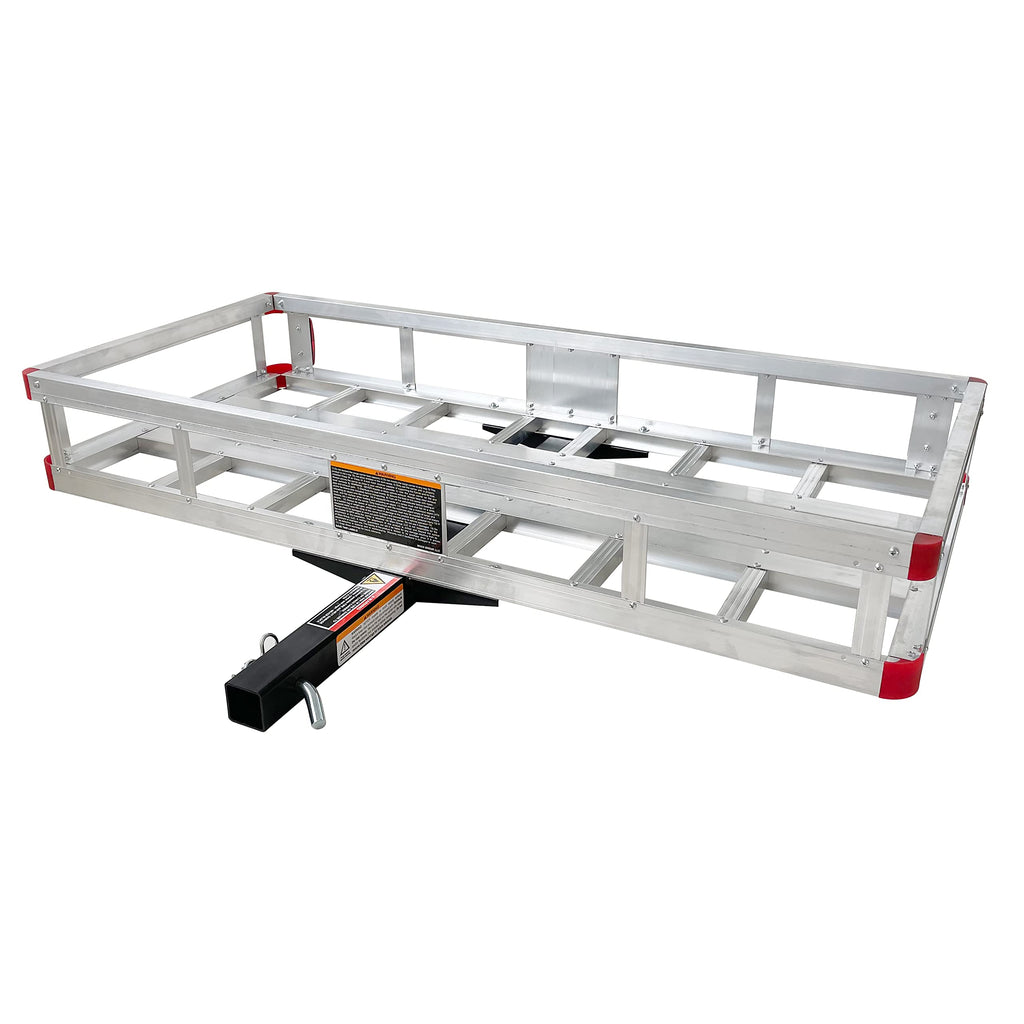 Aluminum Hitch Cargo Carrier with High Side Rails D628