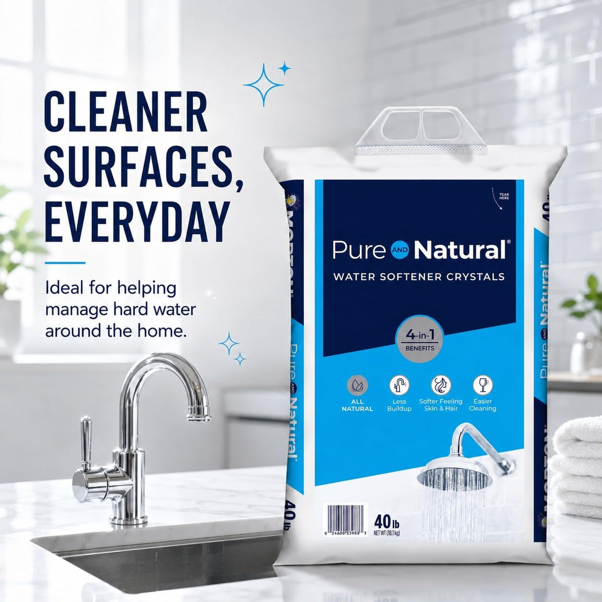 Water Softener Salt Crystals 40 lb 3 Pack A416