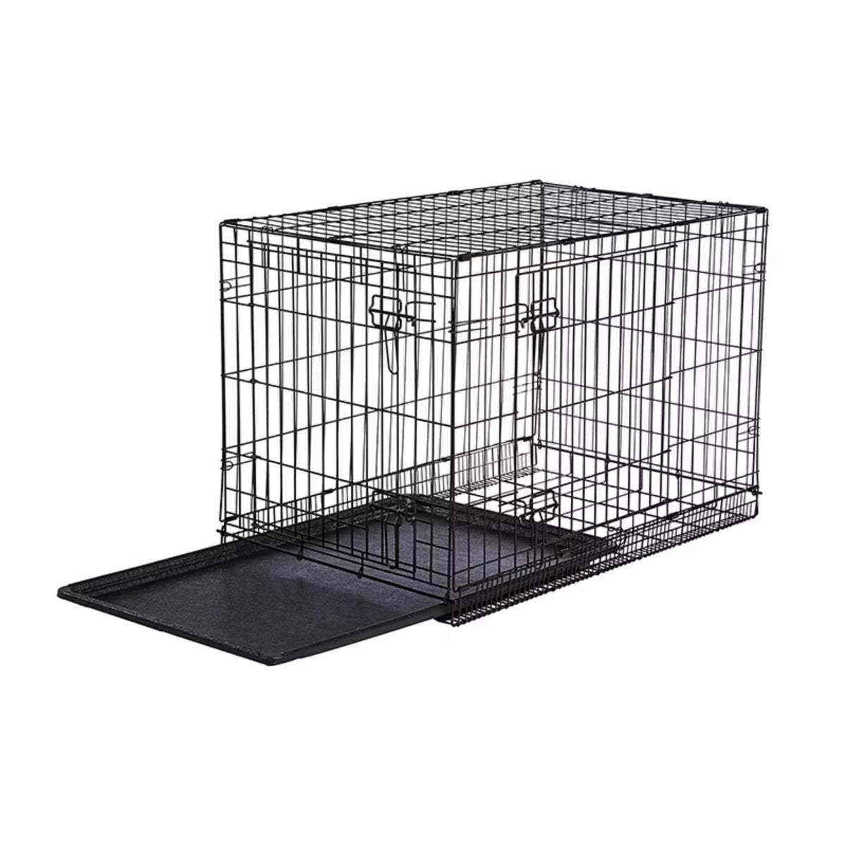 48 inch Portable Folding Dog Crate with Slide Out Tray L842422
