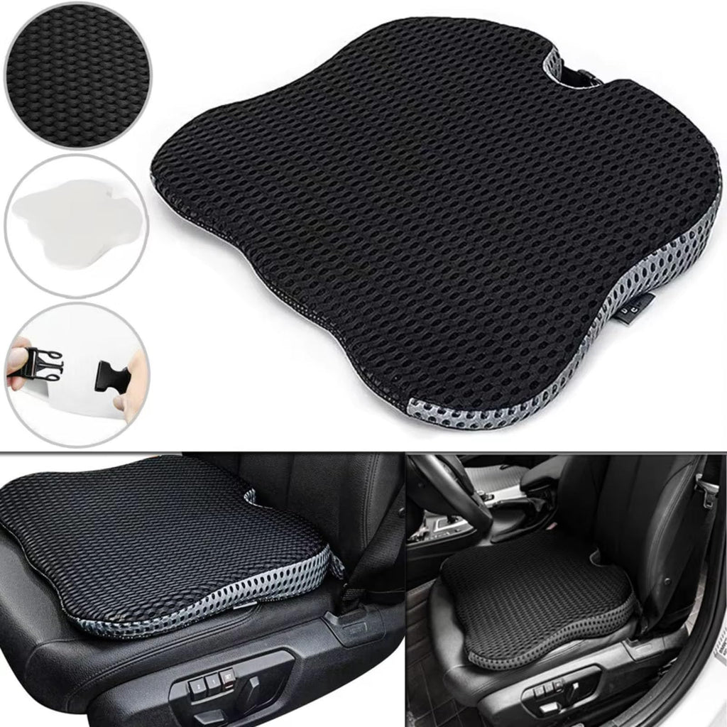 Grey Memory Foam Car Seat Booster Cushion W3094