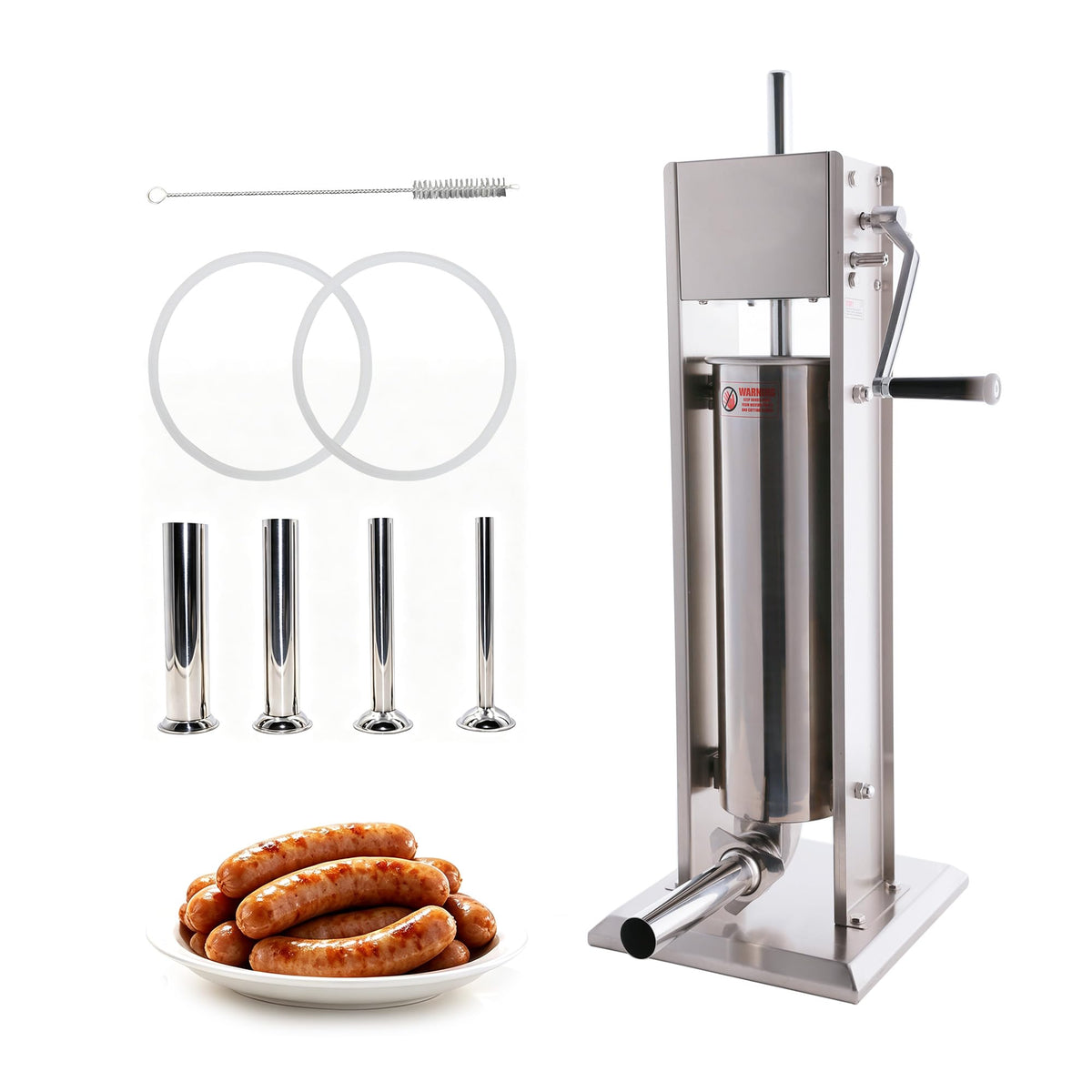 Stainless Steel Vertical Sausage Stuffer 15Lb Z4444