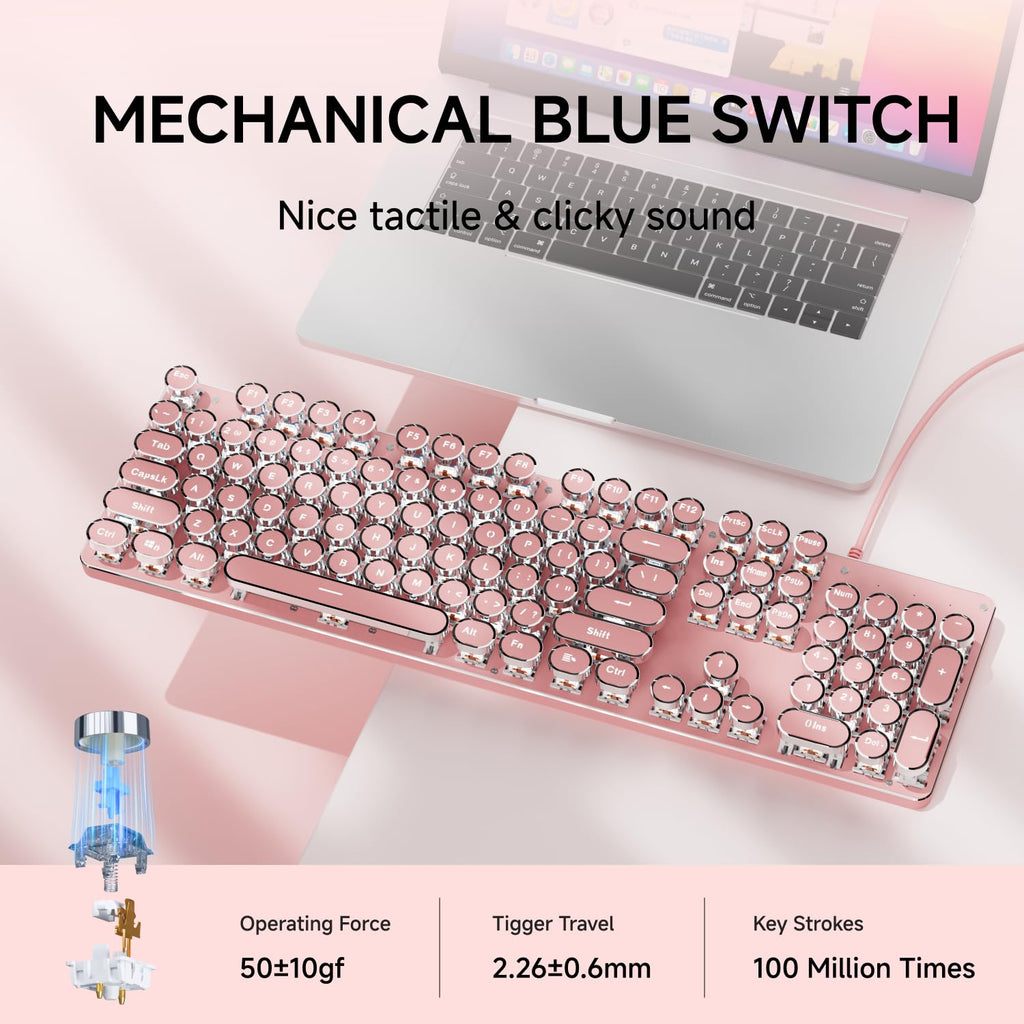 Wired Mechanical Keyboard with White Backlit P541489