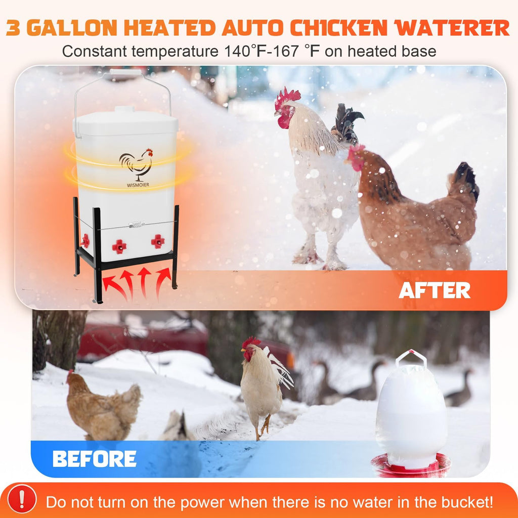 3 Gallon Heated Chicken Waterer Y110149