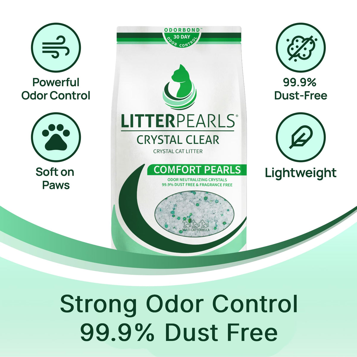 Unscented Non-Clumping Crystal Cat Litter, 7 lb Q9587