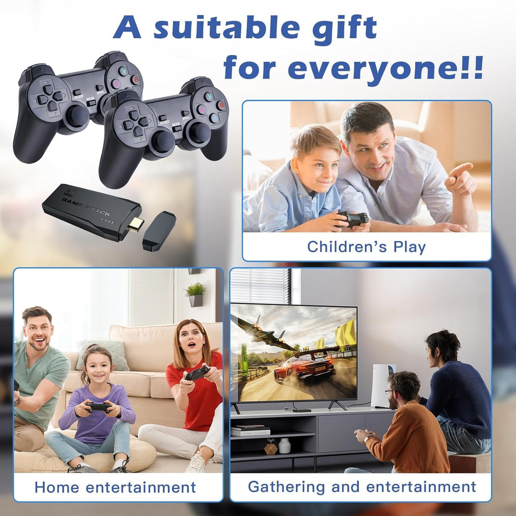 64G Wireless Game Stick 4K HDMI Game Console with 2.4G Wireless Controller F940527
