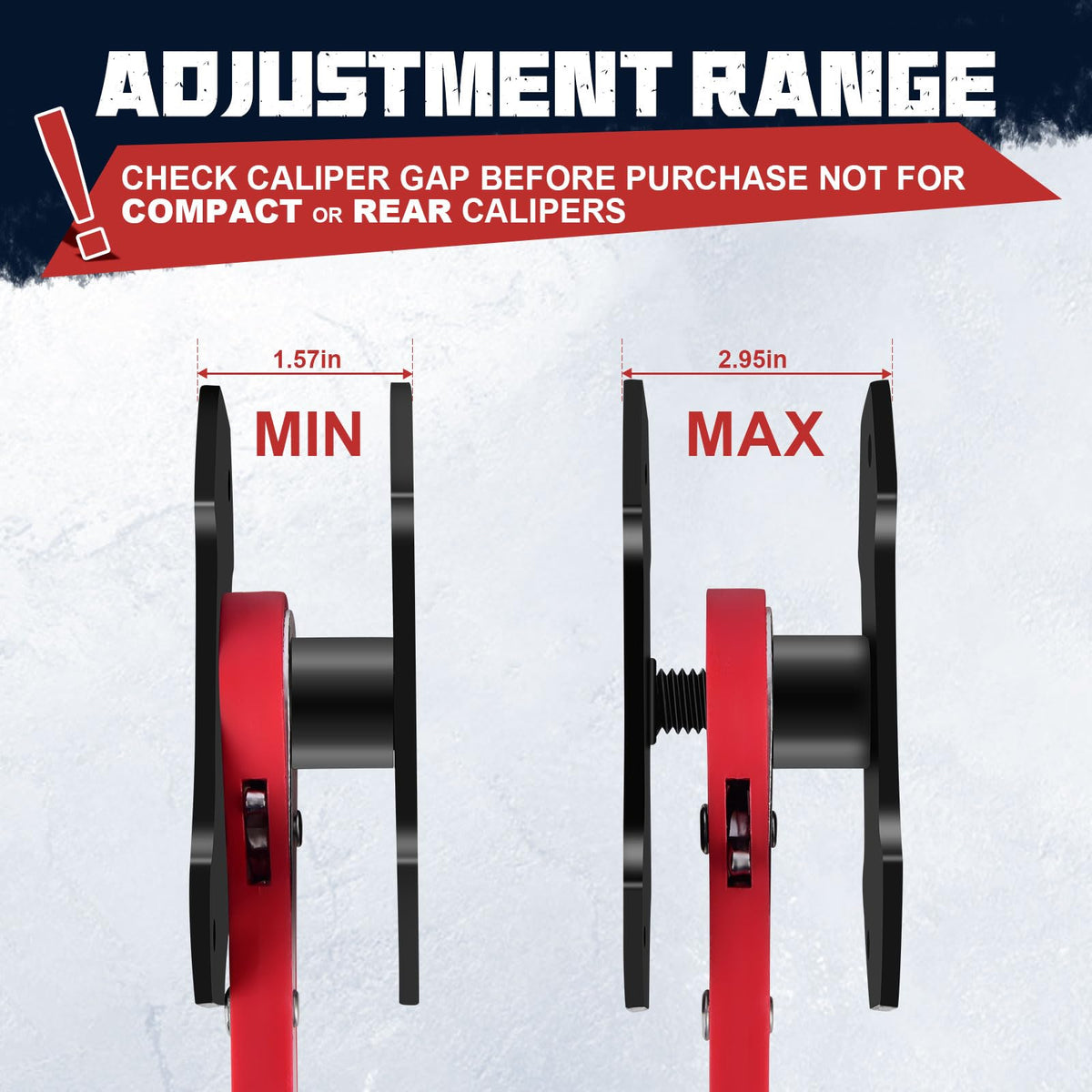 Brake Caliper Compression Tool with 2 Steel Plates A2766