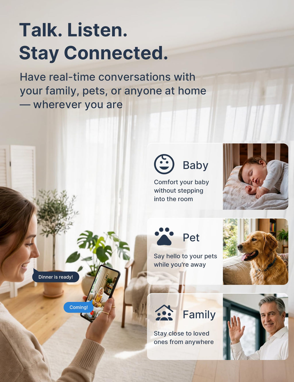 2.4GHz Indoor Security Camera 1080P 2-Pack U3856