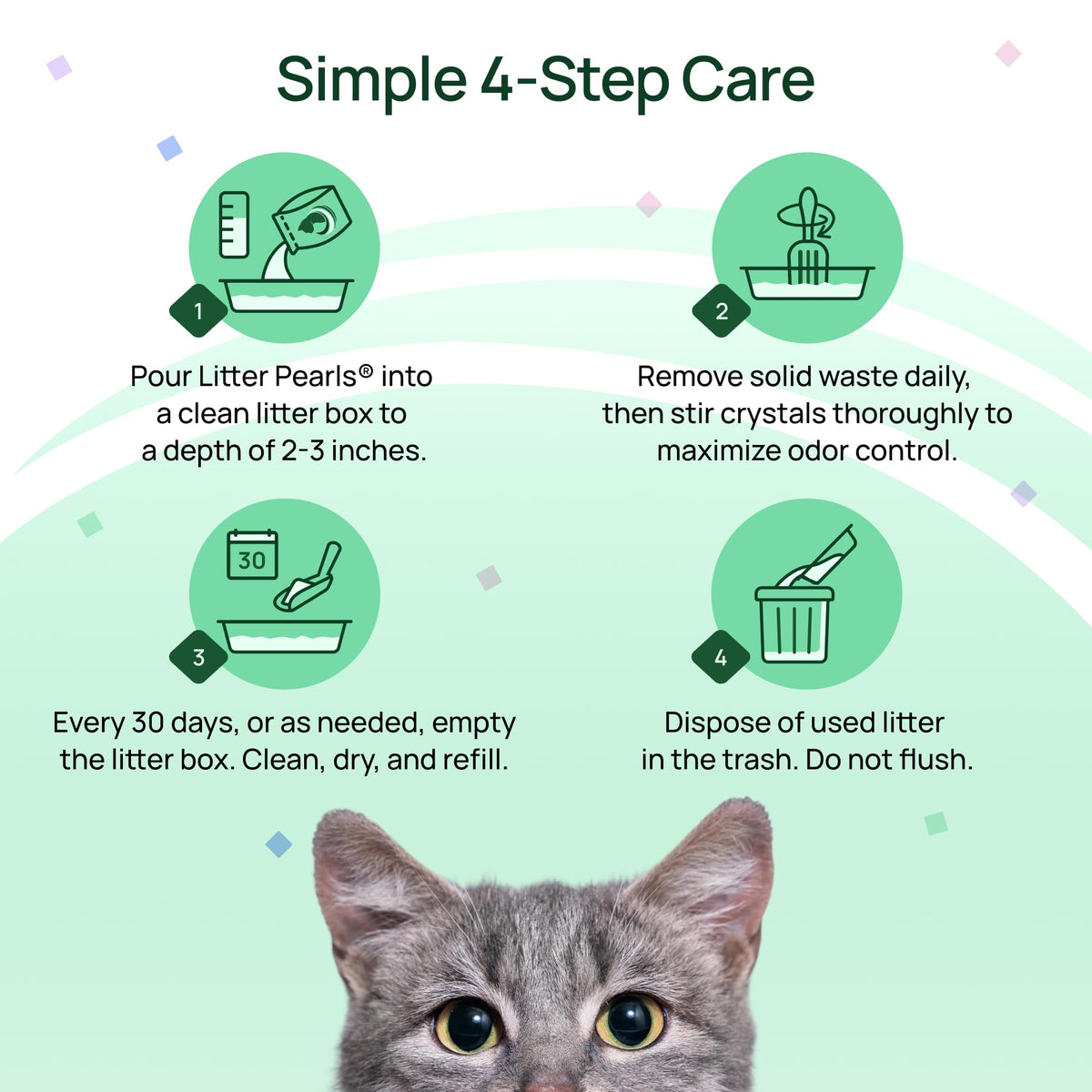 Unscented Non-Clumping Crystal Cat Litter, 7 lb Q9587
