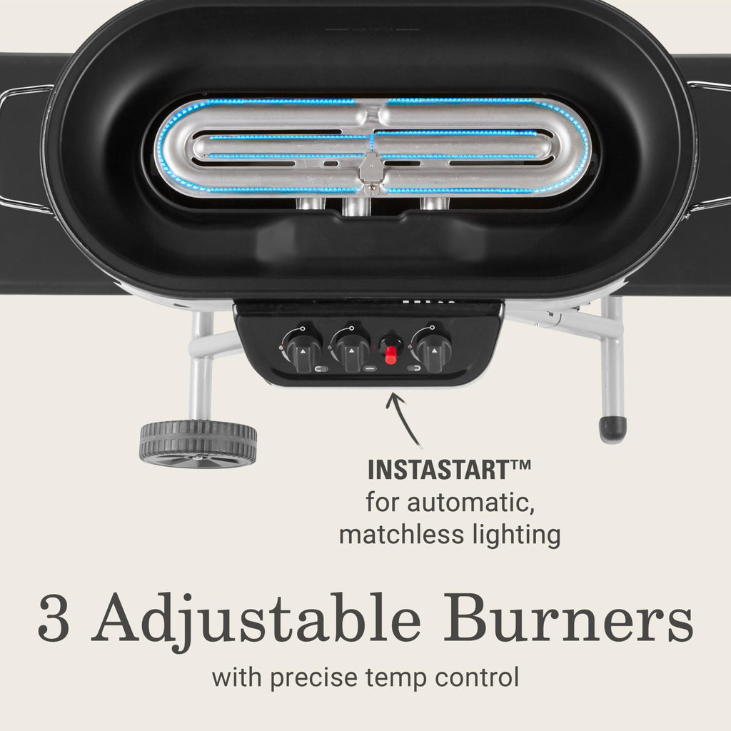 Portable Propane Grill, 3 Burners, Red Z902