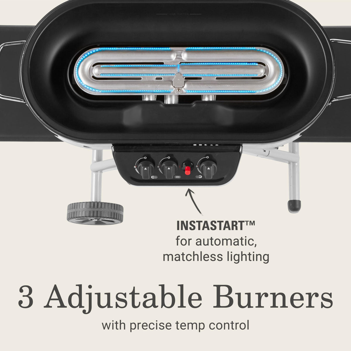 Portable Propane Grill, 3 Burners, Red Z902
