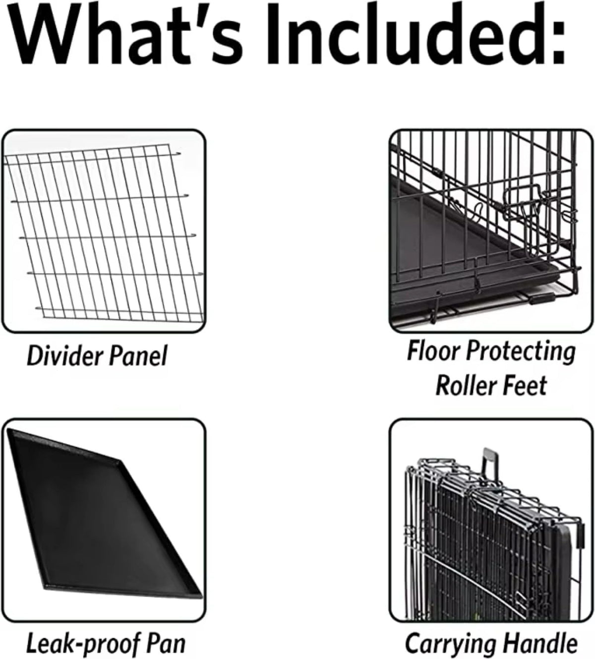 48 inch Portable Folding Dog Crate with Slide Out Tray L842422