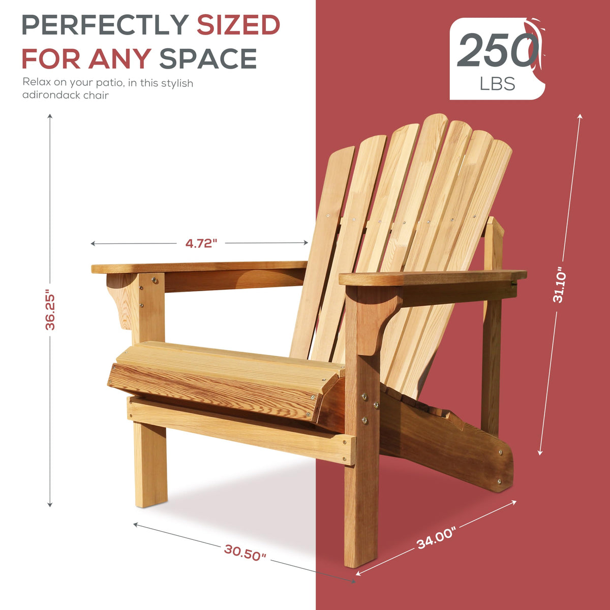 Adirondack Chair Western Red Cedar N452