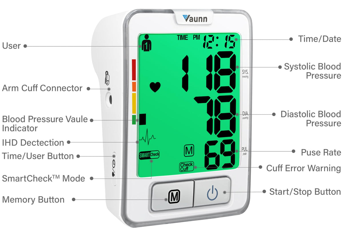 Automatic Upper Arm Blood Pressure Monitor Medium Arm Cuff I407