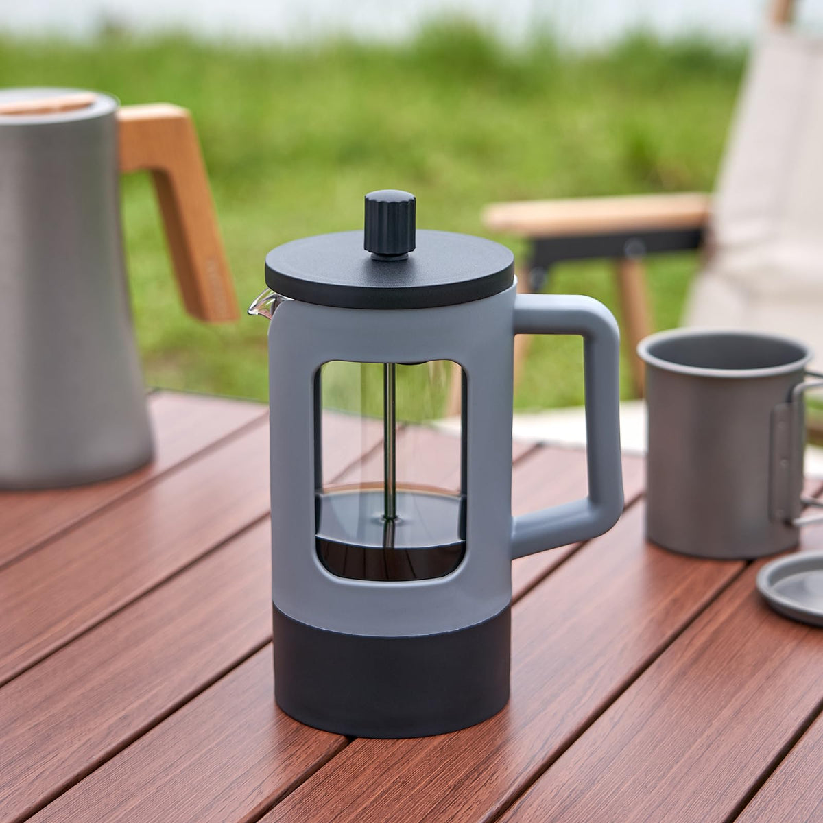 21 oz Heat-resistant Borosilicate Glass French Press Coffee Maker D206