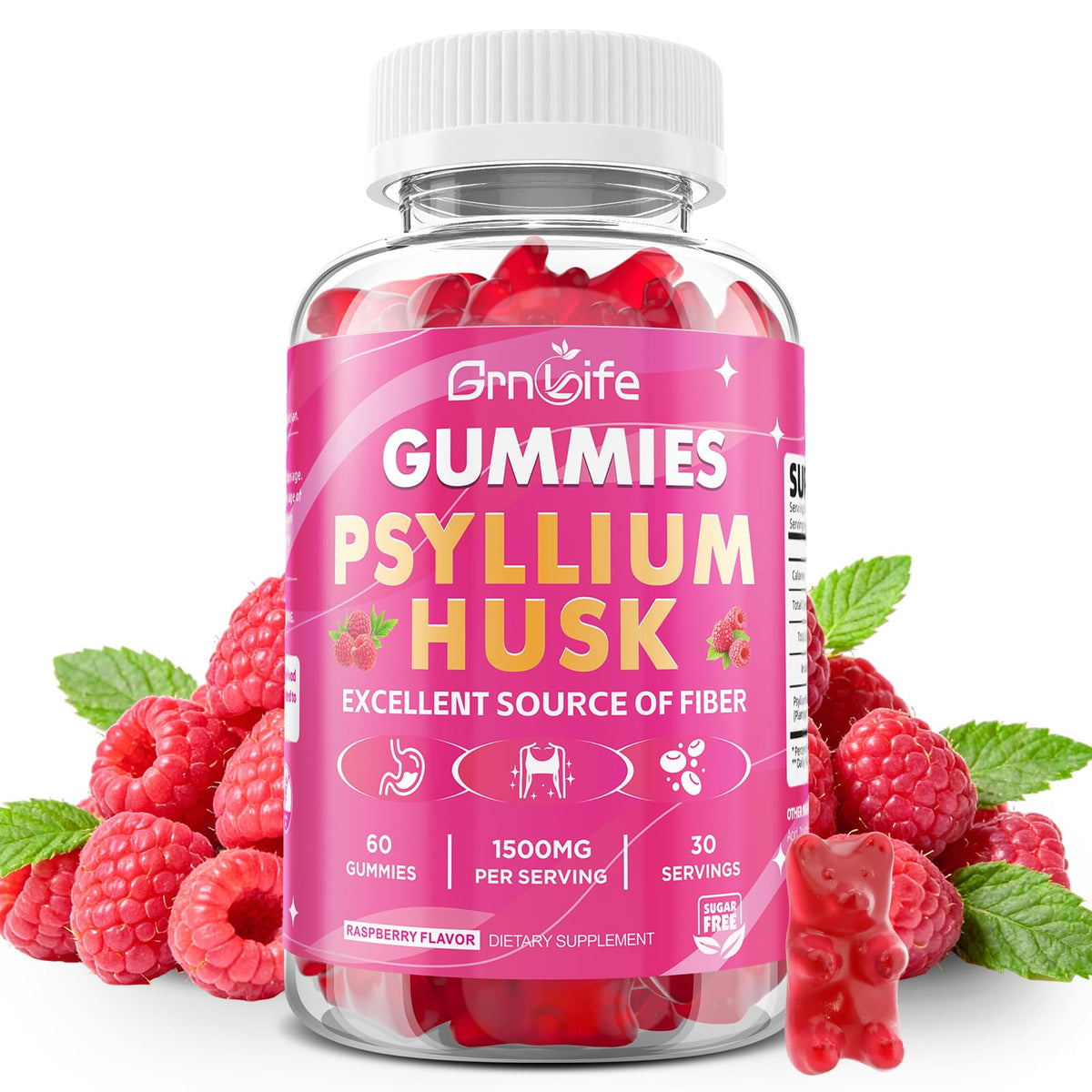 1500mg Psyllium Husk Gummies K48081