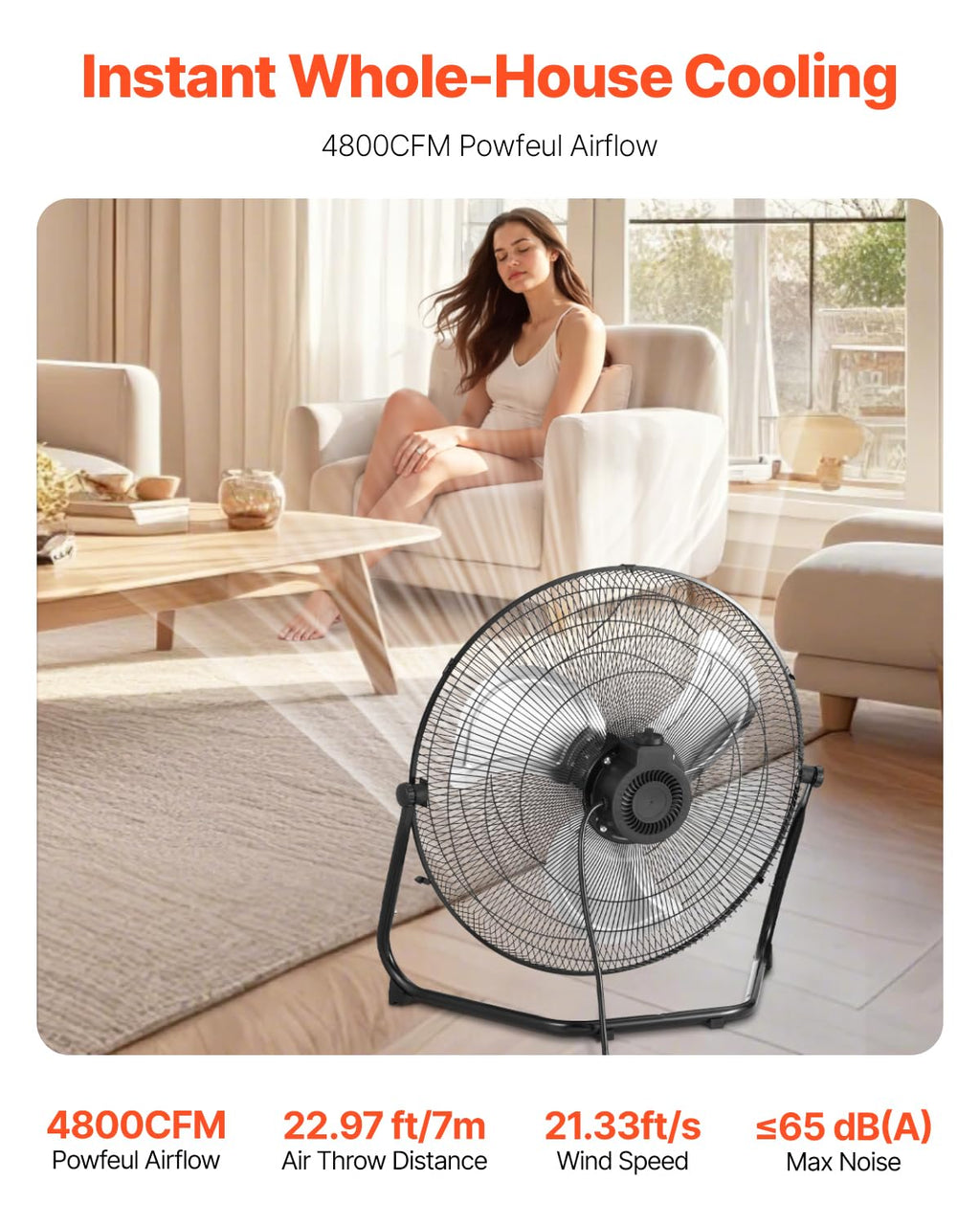 20 Inch 3 Speeds High Velocity Industrial Floor Fan J30964