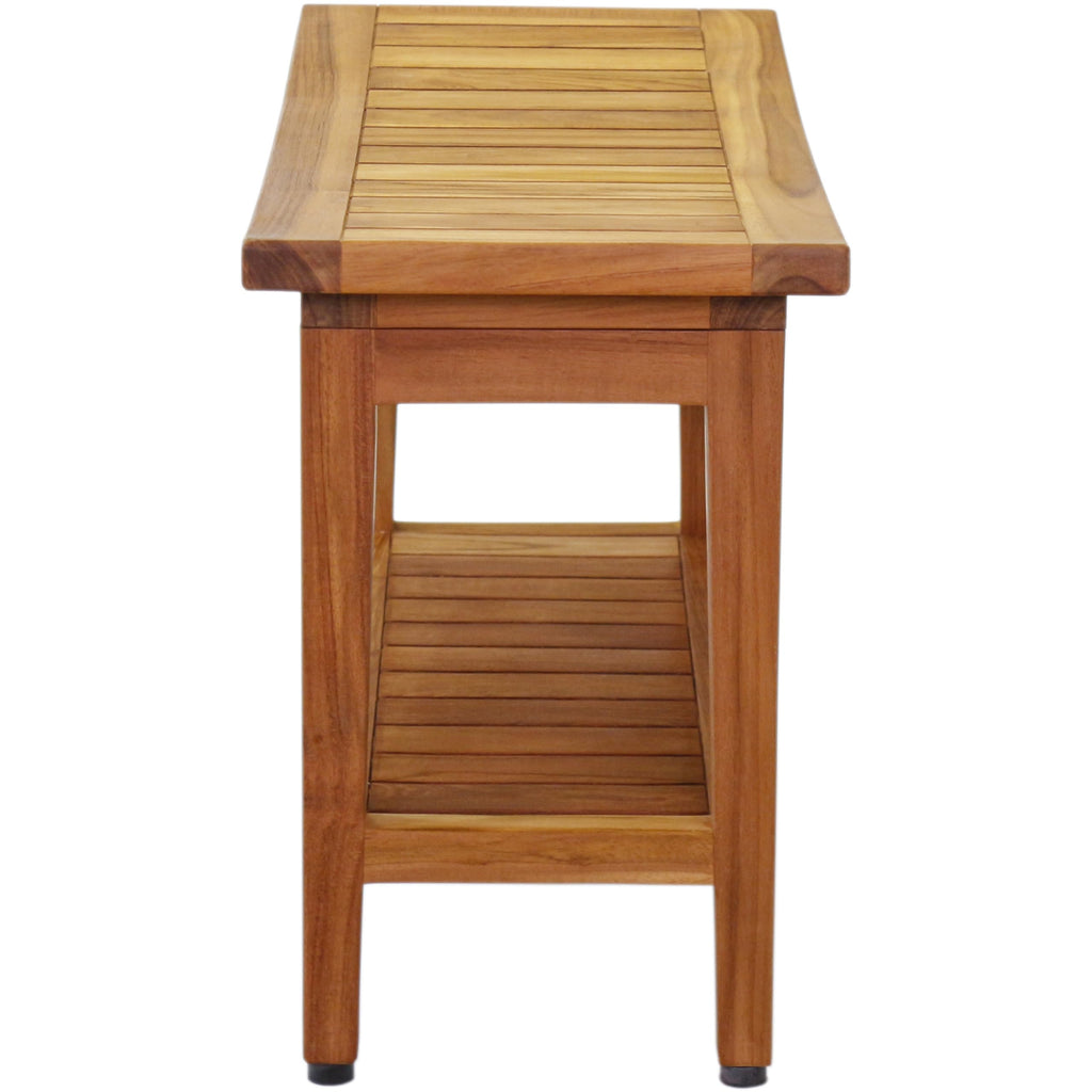 30" Teak Shower Bench with Shelf B69743