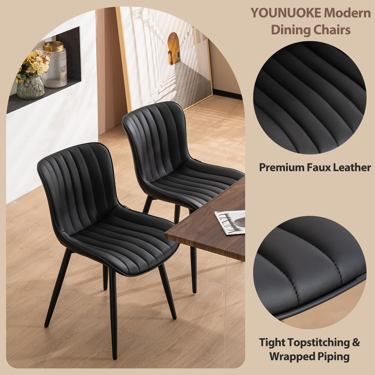 Black Dining Chairs Set of 2 K37266