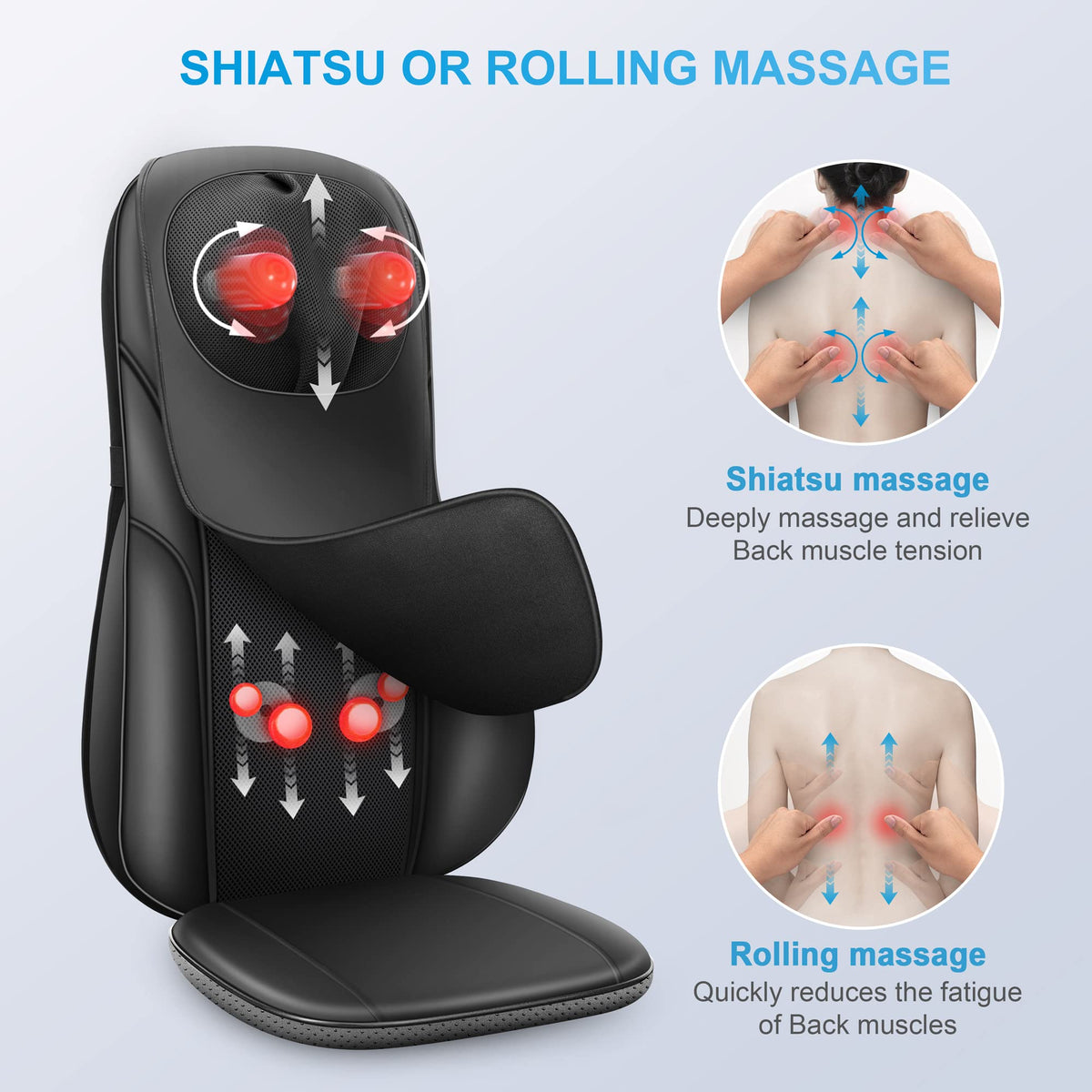 Shiatsu Neck Back Massager with Heat S75197