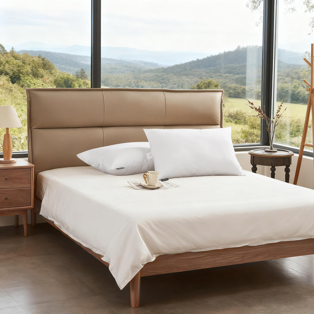 Feather and Down Pillows, 100% Organic Cotton Cover F7397