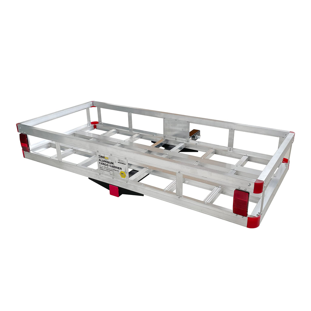 Aluminum Hitch Cargo Carrier with High Side Rails D628