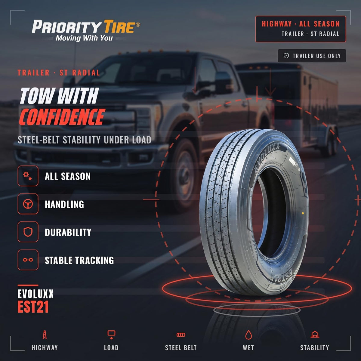 All Season 14 Ply All Steel Tire Z805950