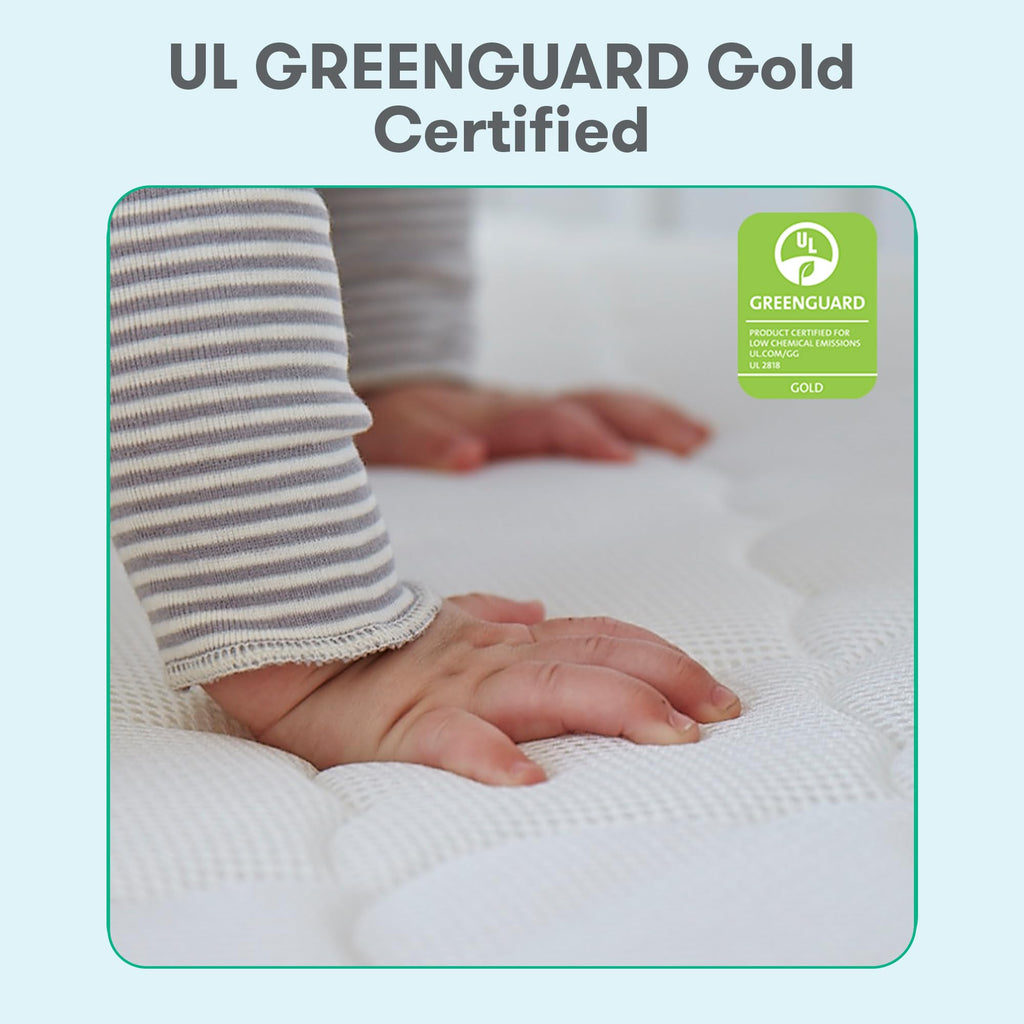 Grey Breathable Washable Crib Mattress & Toddler Bed L687