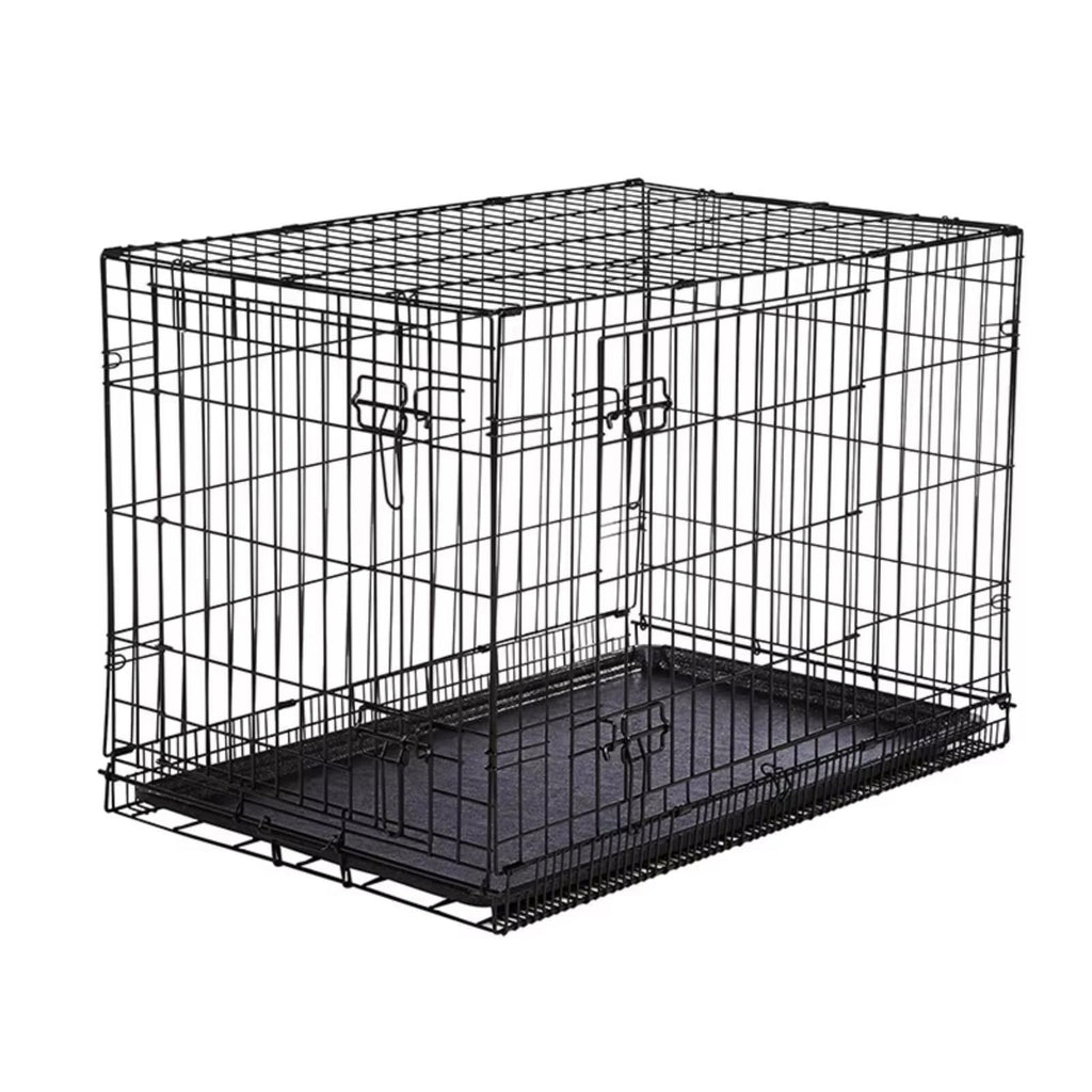 48 inch Portable Folding Dog Crate with Slide Out Tray L842422