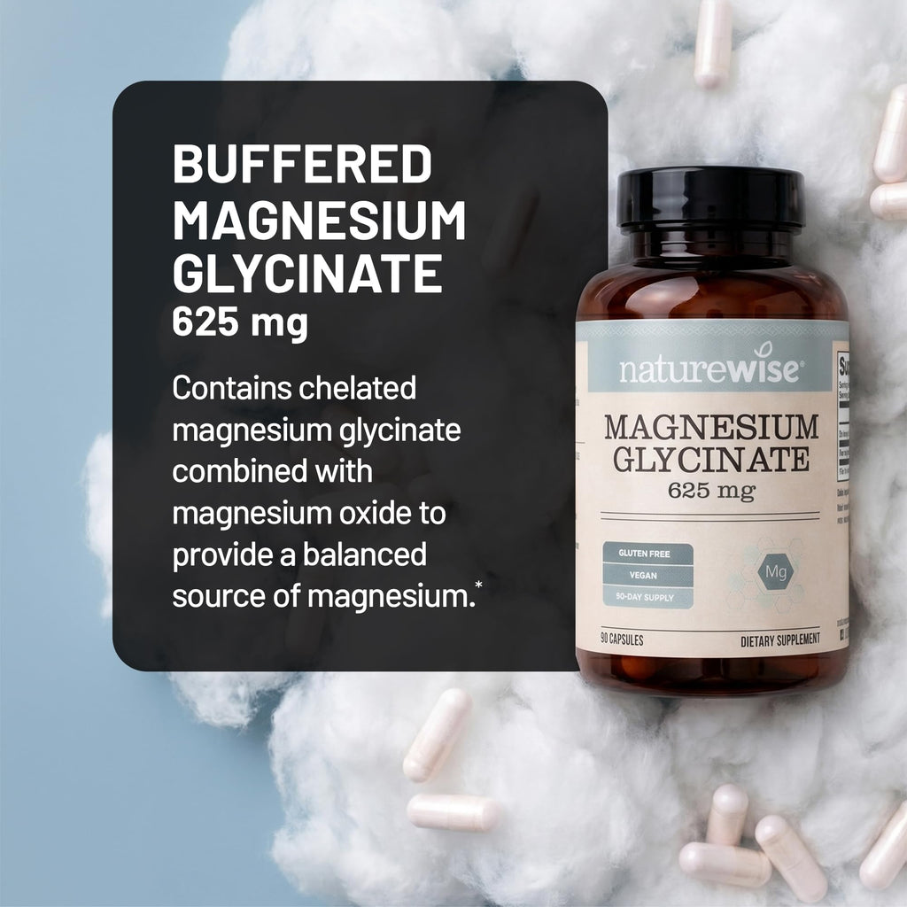 Magnesium Glycinate 625 mg Vegan 30 Capsules A145190