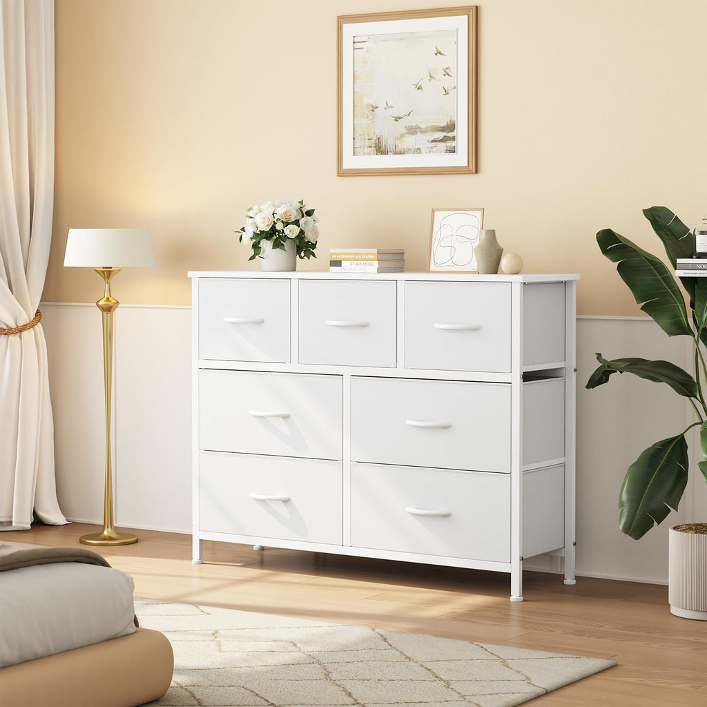 7 Drawer Fabric Dresser L1606
