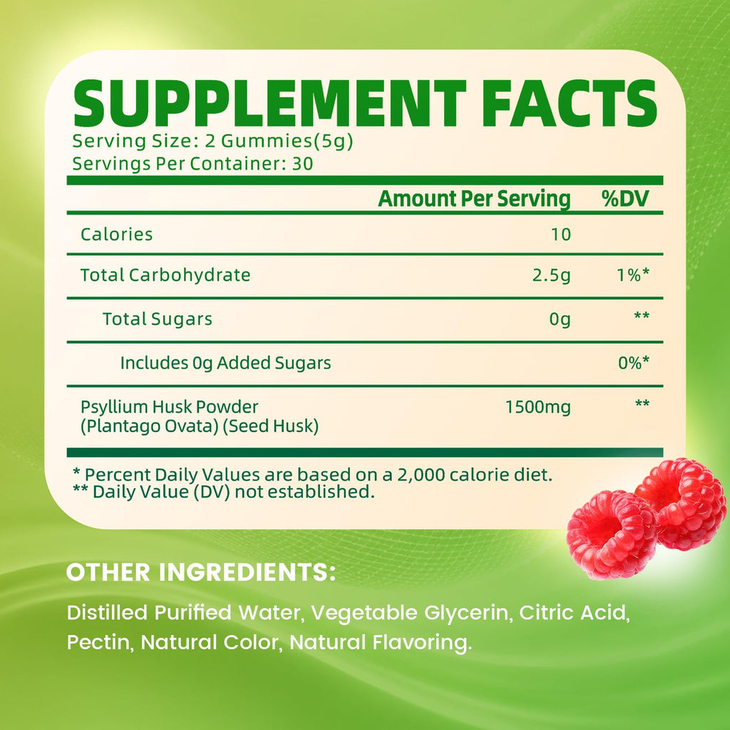 1500mg Psyllium Husk Gummies K48081