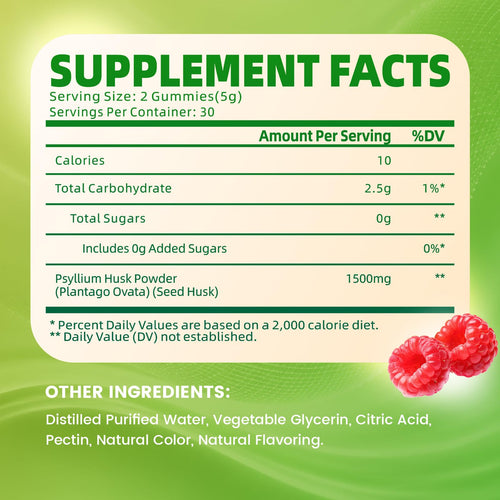 1500mg Psyllium Husk Gummies K48081