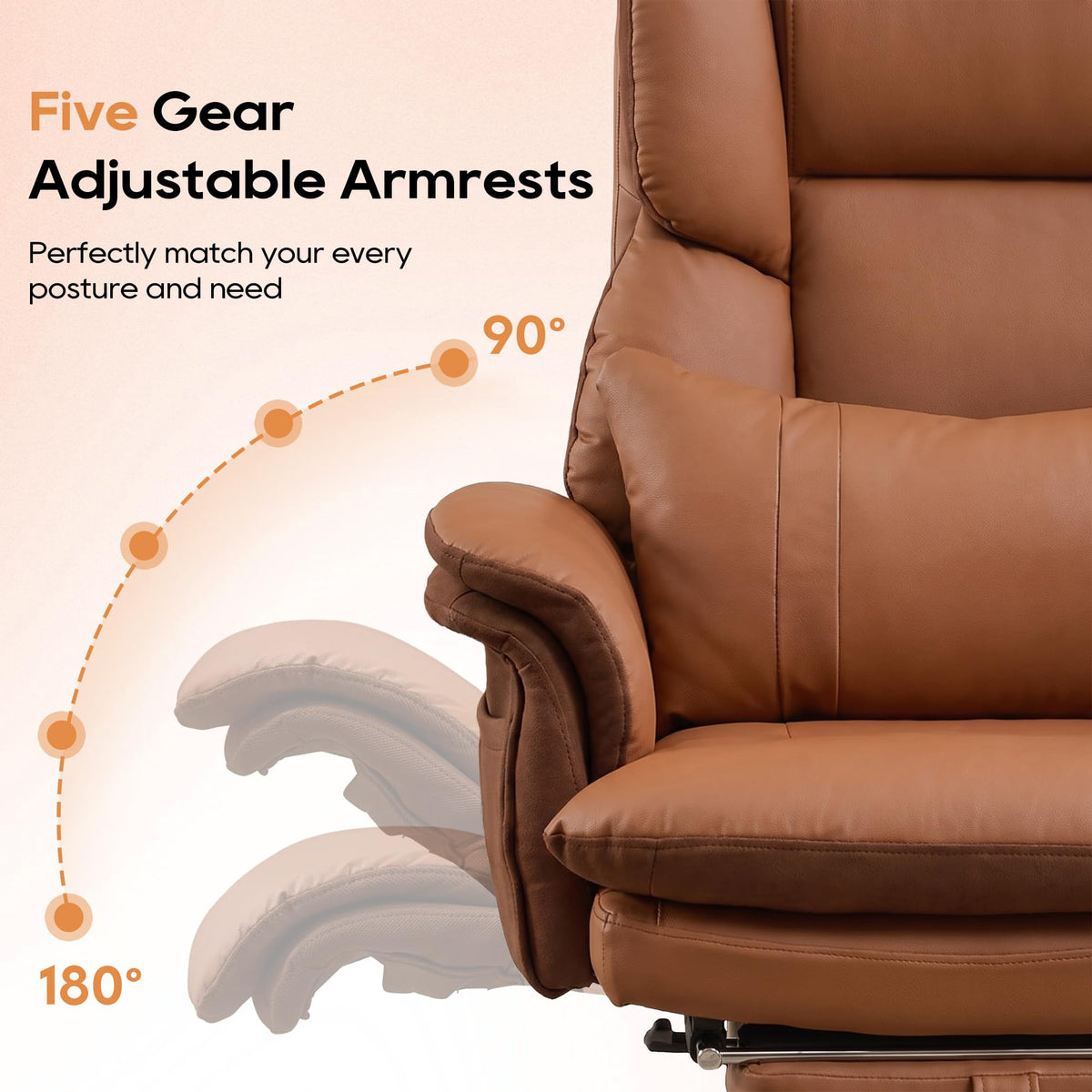 Big and Tall Office Chair with Flip Armrests J27477