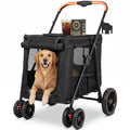 Foldable Pet Stroller up to 80 lbs with All-Terrain Wheels Y123