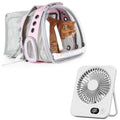 Expandable Cat Backpack with Mini Fan O431