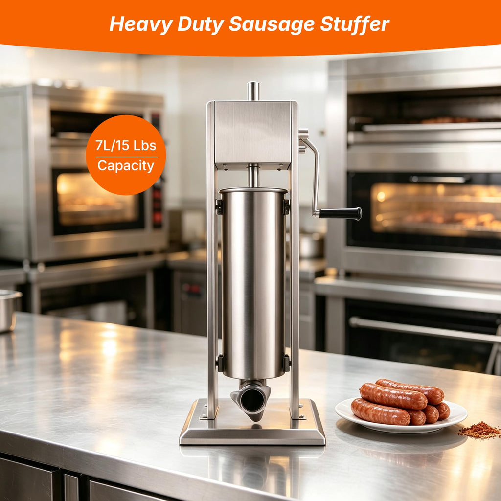 Stainless Steel Vertical Sausage Stuffer 15Lb Z4444