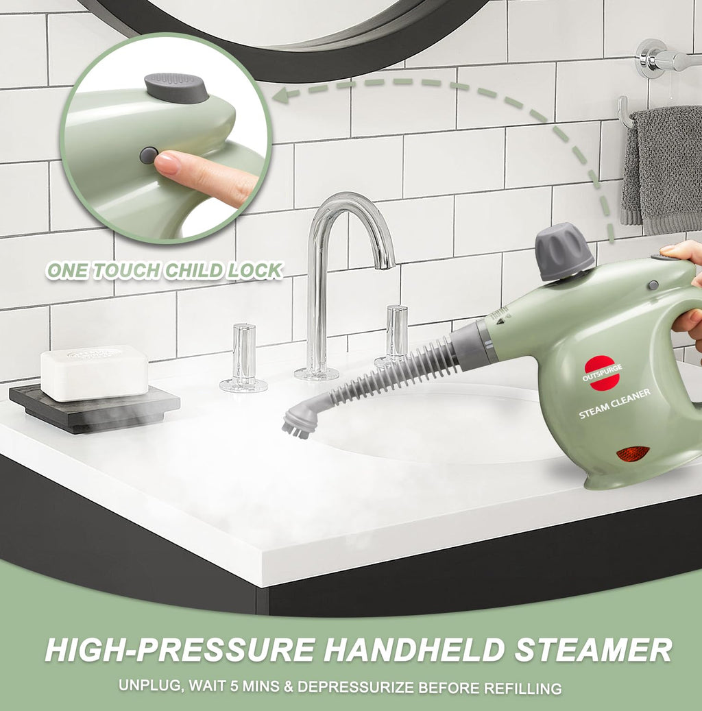 Handheld Pressurized Steam Cleaner with 13 Accessories V8663