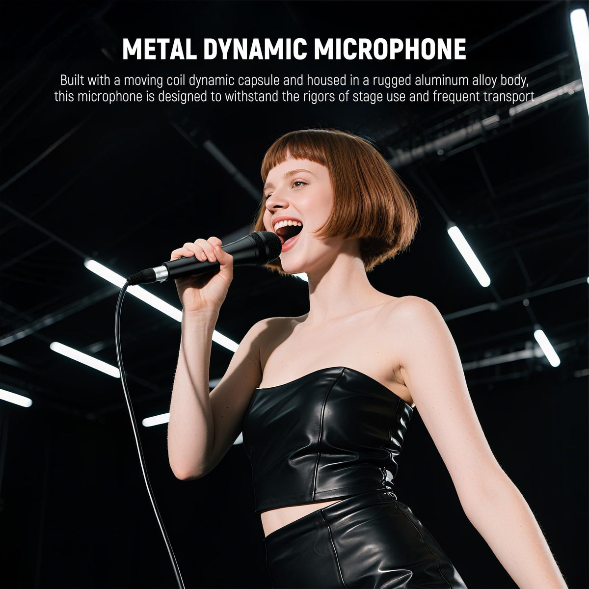 Cardioid Dynamic Microphone with XLR Cable J67067