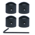 4 Pcs Metal Dome Tone Guitar Control Knobs with Allen Keys Screws Set Black T923