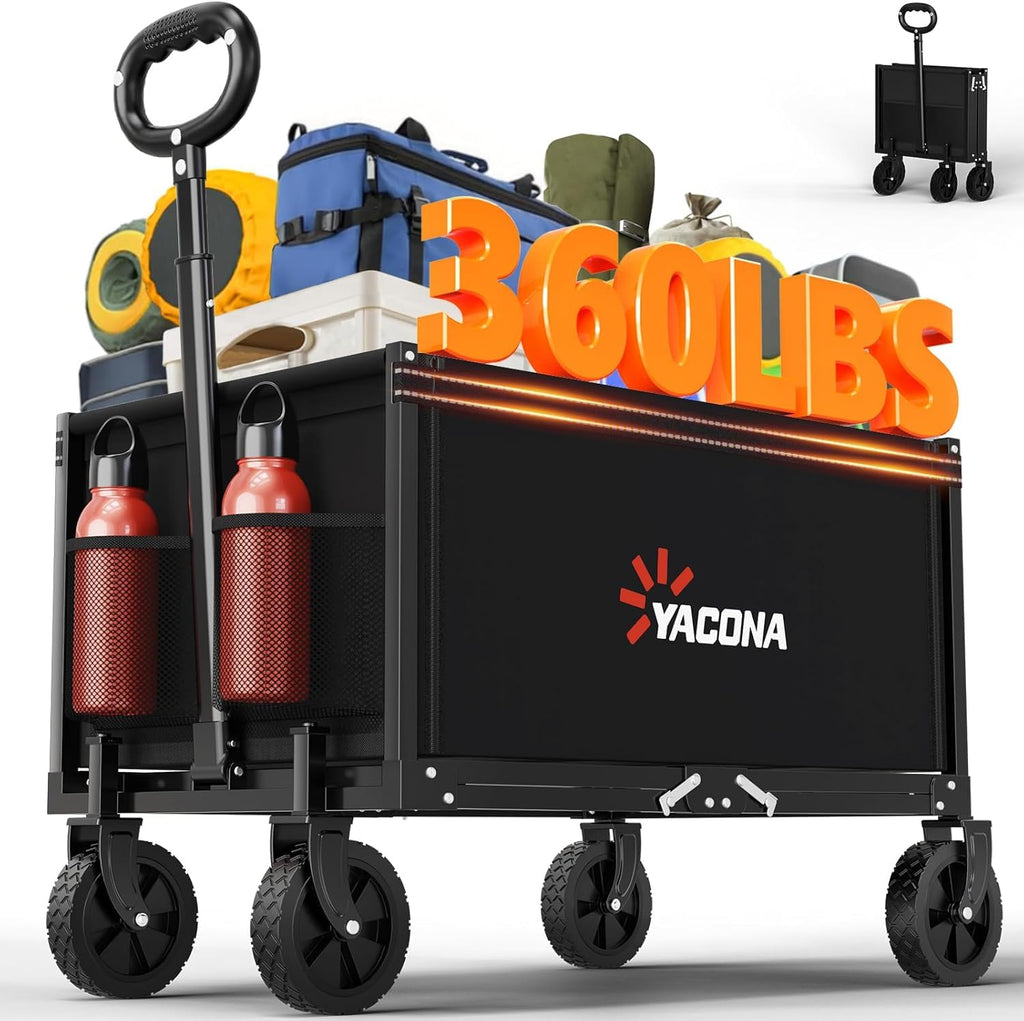 Foldable Heavy Duty Utility Wagon Cart with Wheels G60677