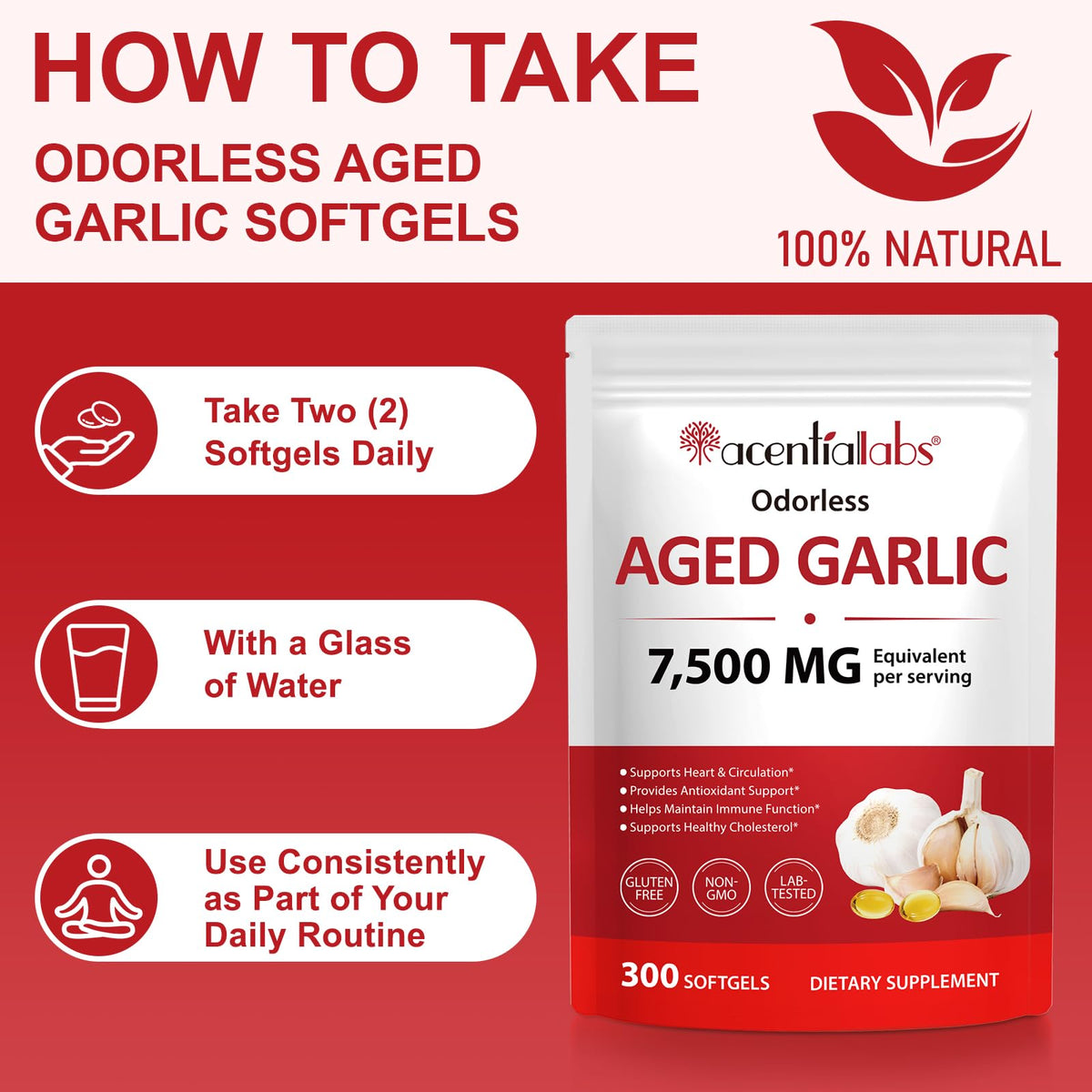 500mg Odorless Garlic Softgels V439152