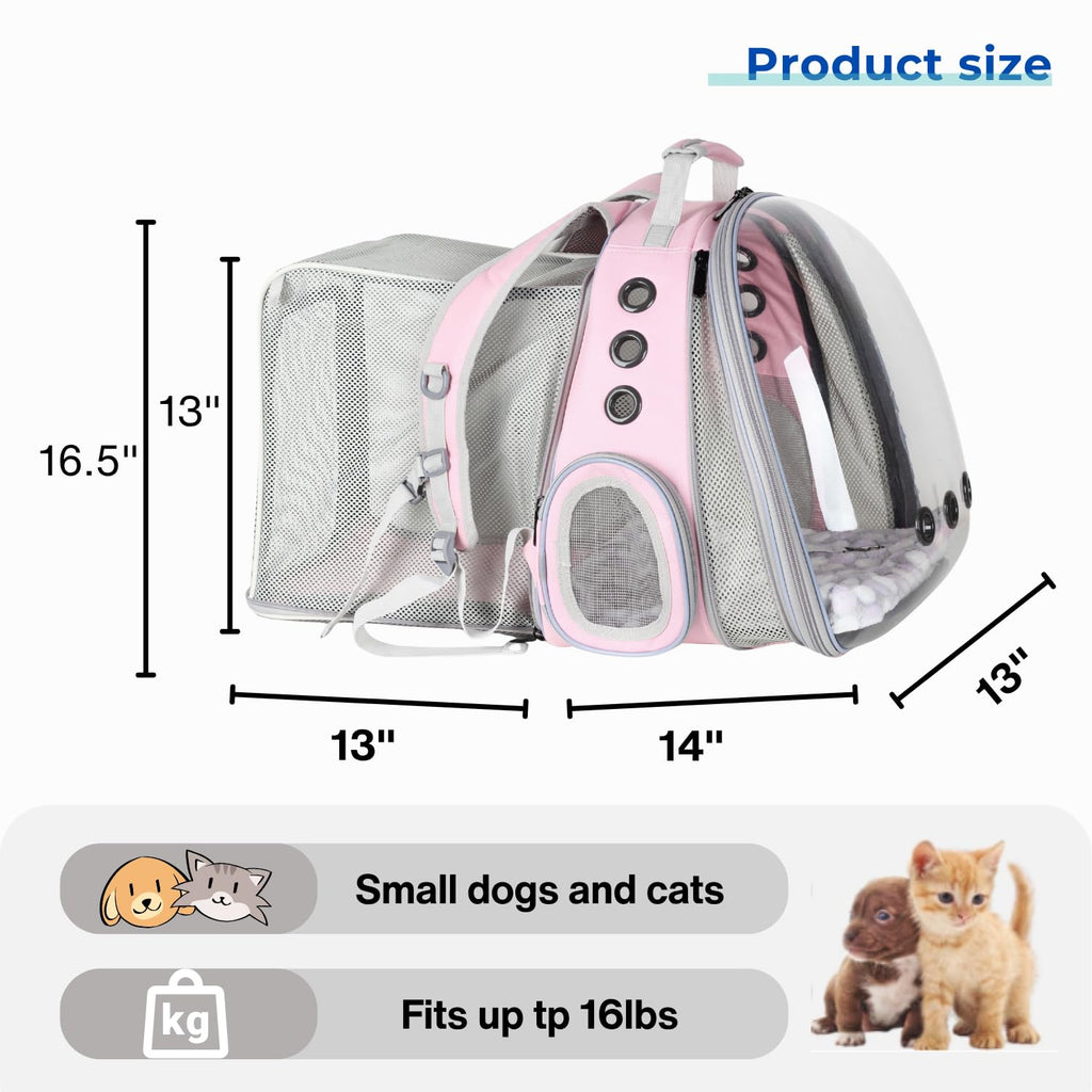 Expandable Cat Backpack with Mini Fan O431