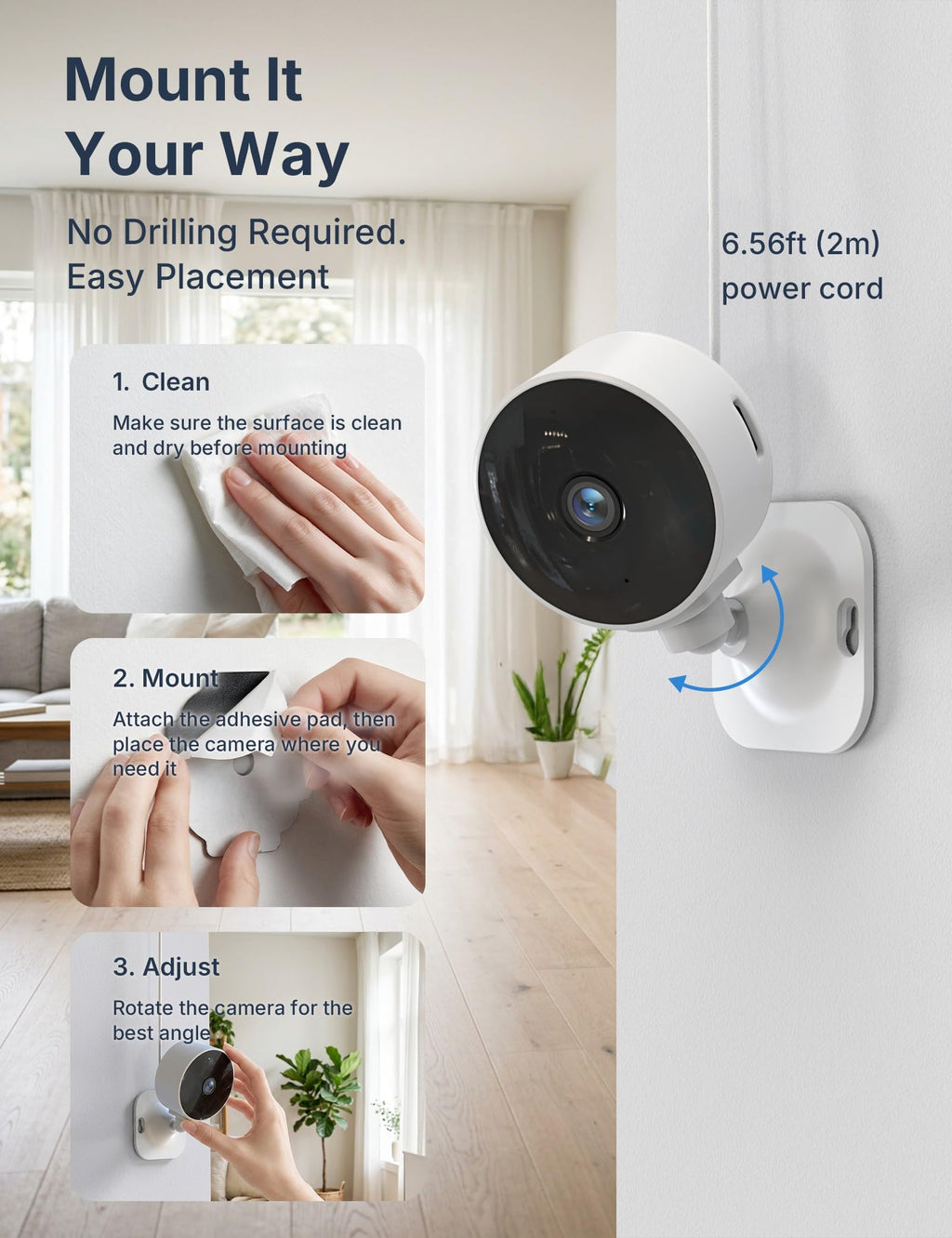 2.4GHz Indoor Security Camera 1080P 2-Pack U3856
