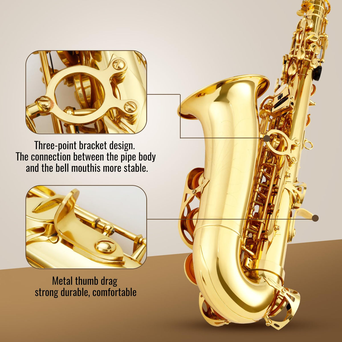 Alto Saxophone E Flat Starter Kit Gold H5813
